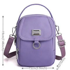 Women's High Capacity Crossbody Bag, Patent Nylon Tote
