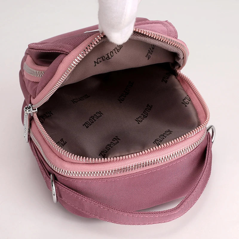 Women's High Capacity Crossbody Bag, Patent Nylon Tote