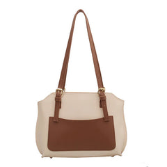 Large Capacity Top Handle Women's Bag Pu Leather Solid Ladies Handbags