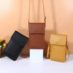 Leather Wallet Crossbody Bag for Women, Touch Screen Mobile Phone Case