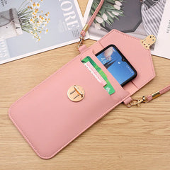 PU Leather Womens Crossbody Bag Hasp Wallet Retro Small Purse