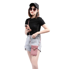 PU Leather Womens Crossbody Bag Hasp Wallet Retro Small Purse