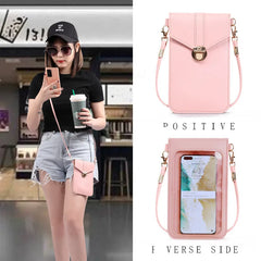 PU Leather Womens Crossbody Bag Hasp Wallet Retro Small Purse
