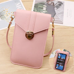 PU Leather Womens Crossbody Bag Hasp Wallet Retro Small Purse