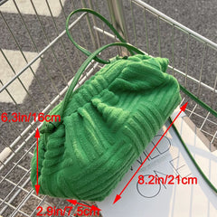 Towel Cloud Crossbody Bag Small Dumpling Bags Women Handbags Ladies Shoulder Bag