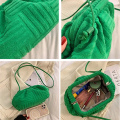 Towel Cloud Crossbody Bag Small Dumpling Bags Women Handbags Ladies Shoulder Bag