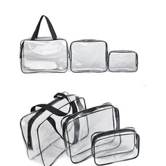 Transparent PVC Waterproof Travel Cosmetic Bag Zipper Make Up Toiletry Bags
