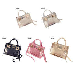 Women's Transparent PVC Clear Shoulder Bag with Purse