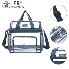 Transparent Shoulder Crossbody Bag Large Capacity Zipper Pouch