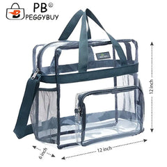 Transparent Shoulder Crossbody Bag Large Capacity Zipper Pouch