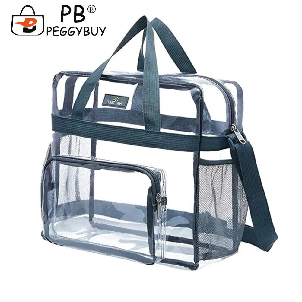 Transparent Shoulder Crossbody Bag Large Capacity Zipper Pouch