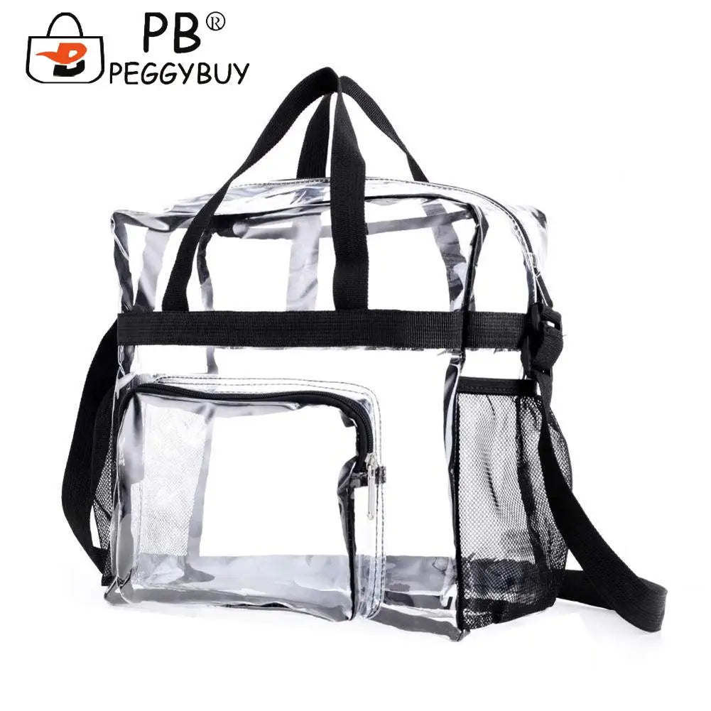 Transparent Shoulder Crossbody Bag Large Capacity Zipper Pouch