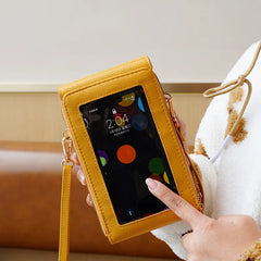 Transparent Touch Screen Mobile Phone Bag Women's Shoulder Bag