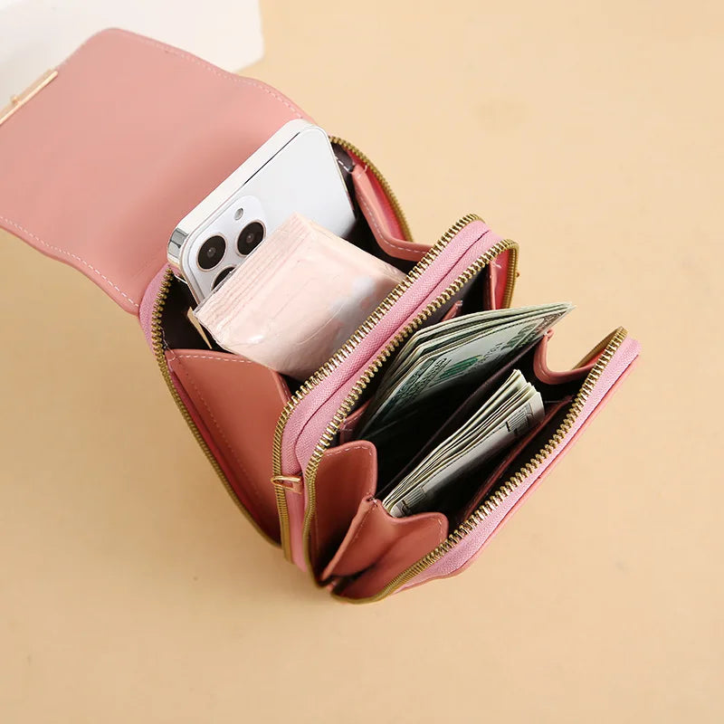 Transparent Touch Screen Mobile Phone Bag Women's Shoulder Bag