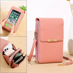Transparent Touch Screen Mobile Phone Bag Women's Shoulder Bag