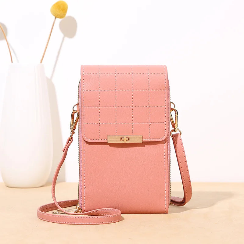 Transparent Touch Screen Mobile Phone Bag Women's Shoulder Bag