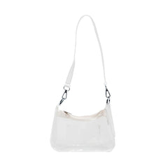 Transparent Underarm Bag Small Square Bag Shoulder Bag with Zipper