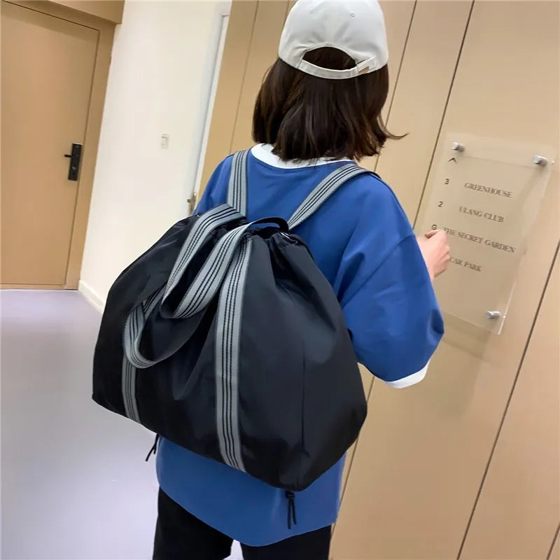 Drawstring Gym Bag Multifunctional Sports Back Pack Waterproof Shoulder Bag
