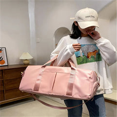 Travel Bag Women Cabin Tote Bag Handbag Oxford Cloth Shoulder Solid Bag