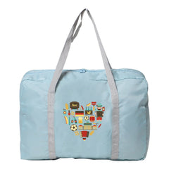 Women Cabin Tote Shoulder Bag Food Print Large-capacity Organizers Luggage