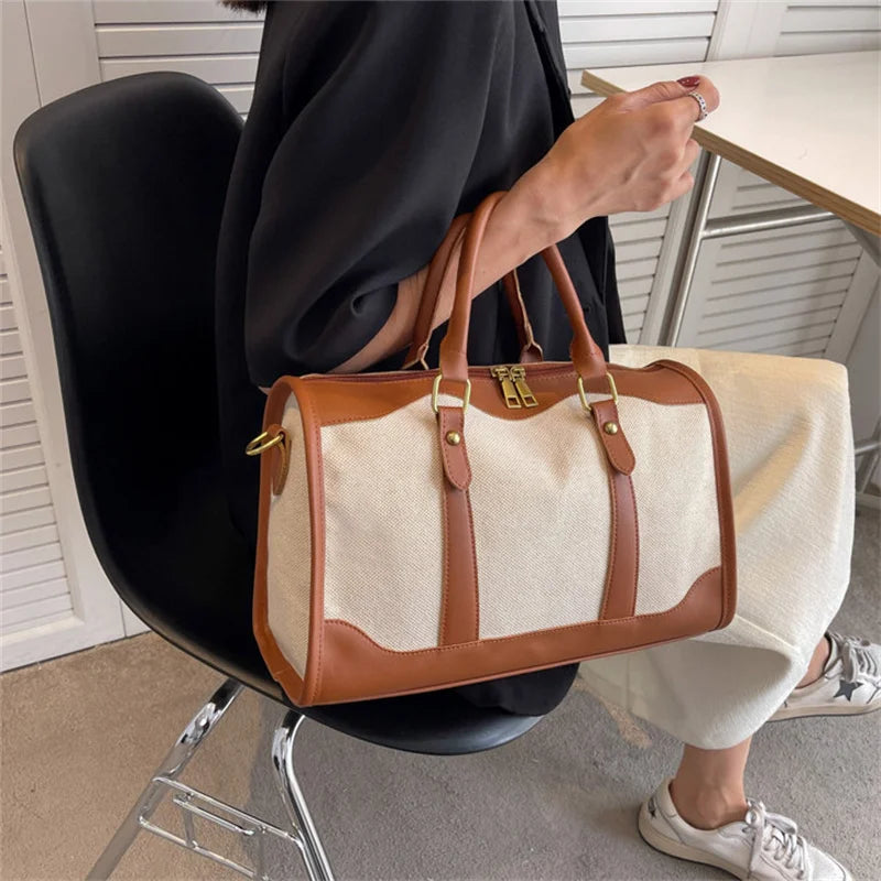 Large Capacity Canvas Sports Bag for Women