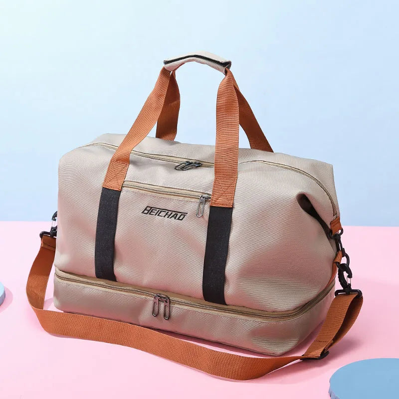 Large Capacity Travel Fitness Bag for Women Waterproof Messenger Bag
