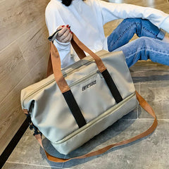 Large Capacity Travel Fitness Bag for Women Waterproof Messenger Bag