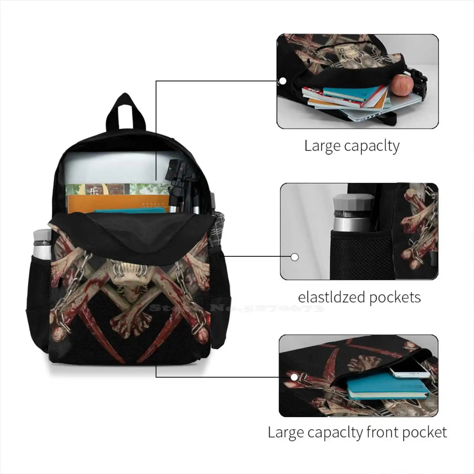 Travel Laptop School Backpack Bag Tshirt Music And Morty Astrology Fantasy Geek