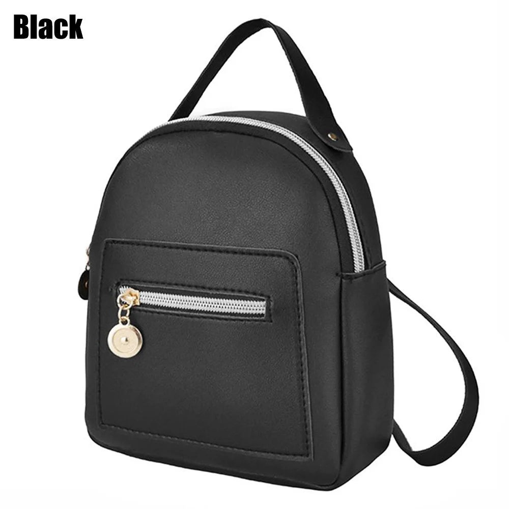 Small Business PU Leather Backpack Waterproof Mini Bag for Women