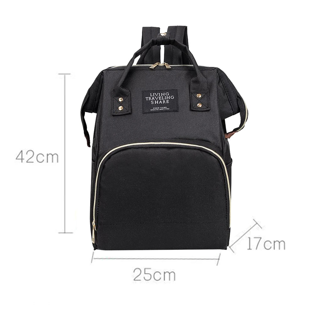 Solid Canvas Backpack Large Capacity Knapsack for Women Students
