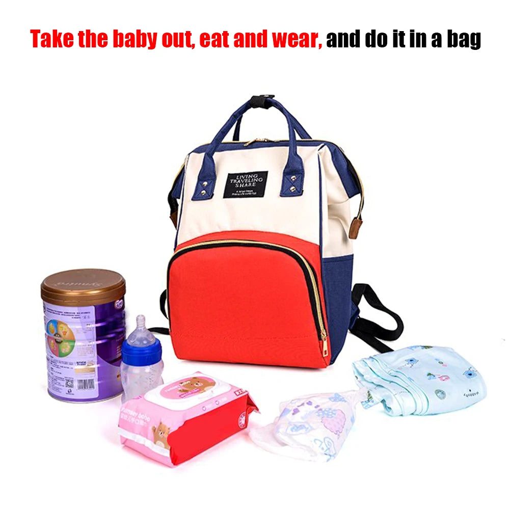 Solid Canvas Backpack Large Capacity Knapsack for Women Students