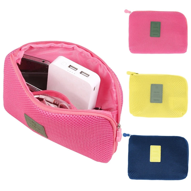 Travel Zipper Cosmetic Bag Large Capacity Organizer Makeup Bags