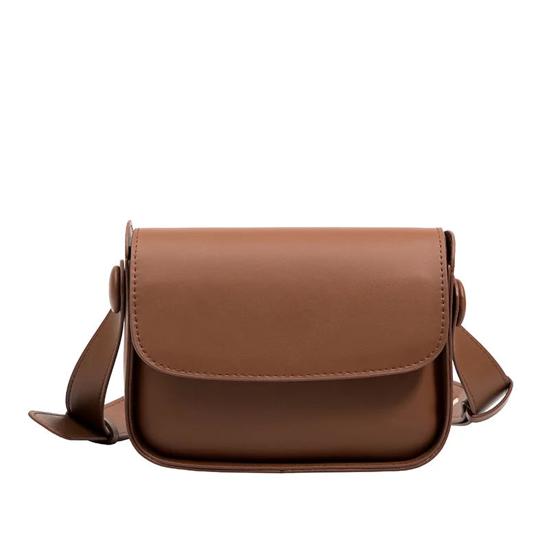 Brown Crossbody Bags for Women Solid Flap Shoulder Bag Handbags and Purses