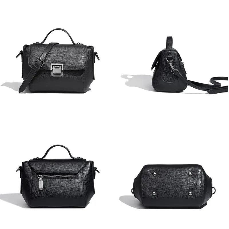 Cow Leather Handbags Women's Casual Shoulder Bag Messenger Bag