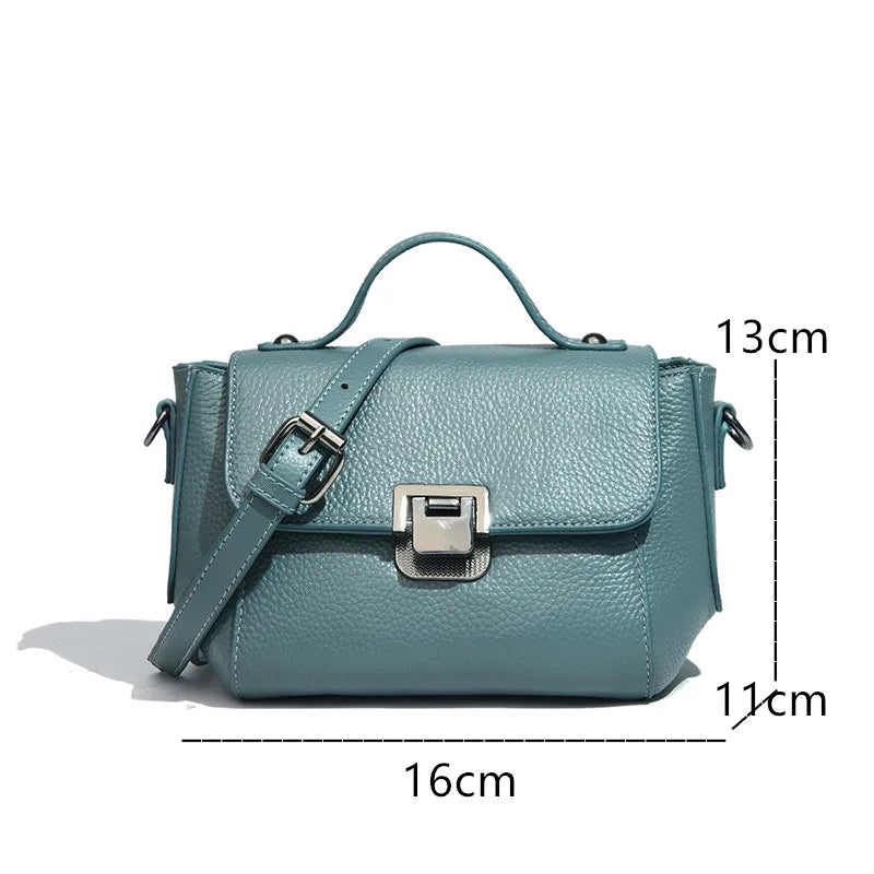 Cow Leather Handbags Women's Casual Shoulder Bag Messenger Bag