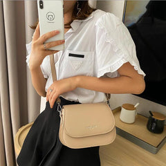 Solid Flap Shoulder Bag Handbags Crossbody Bags for Women
