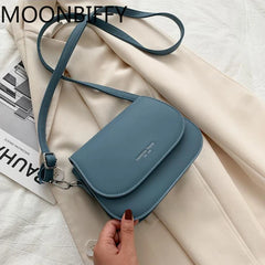 Solid Flap Shoulder Bag Handbags Crossbody Bags for Women