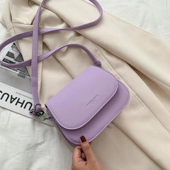 Solid Flap Shoulder Bag Handbags Crossbody Bags for Women