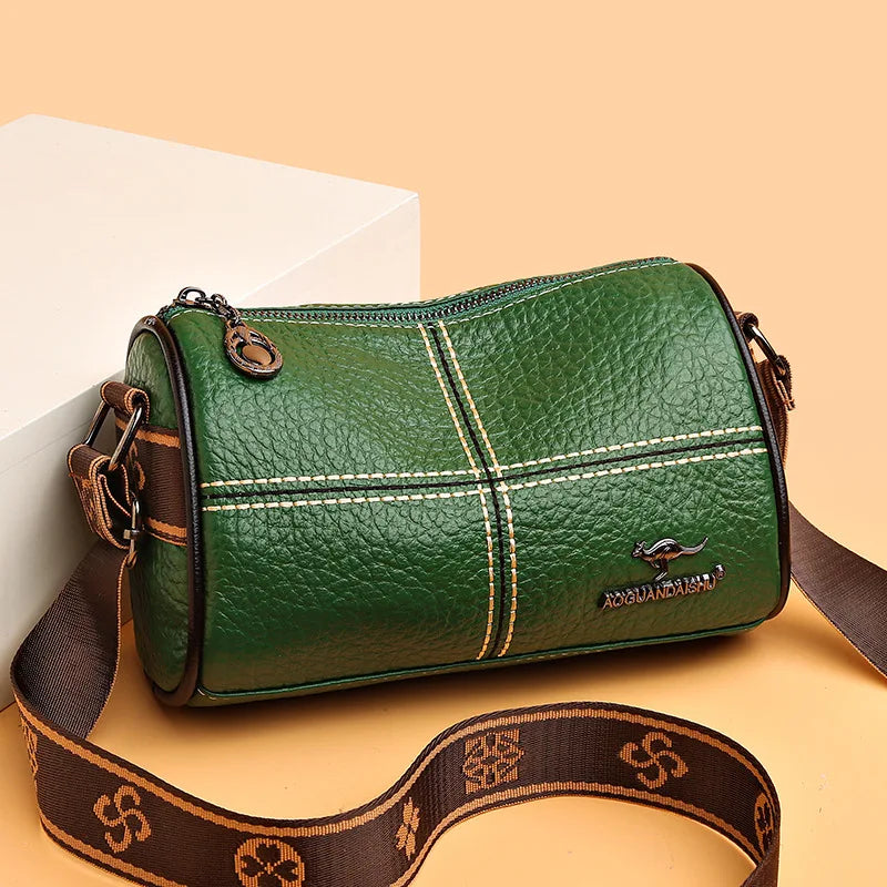 Crossbody Pillow Handbags Women's Leather Vintage Shoulder Messenger Bags