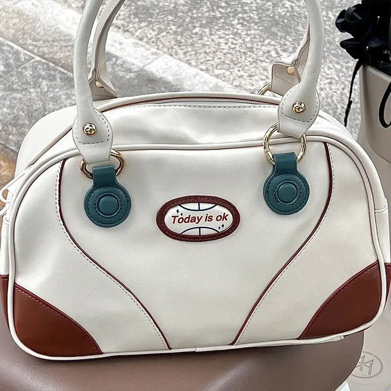 Large Capacity Handbag Niche Bowling Splice Bag Women Purse and Handbags