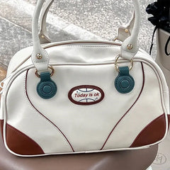 Large Capacity Handbag Niche Bowling Splice Bag Women Purse and Handbags