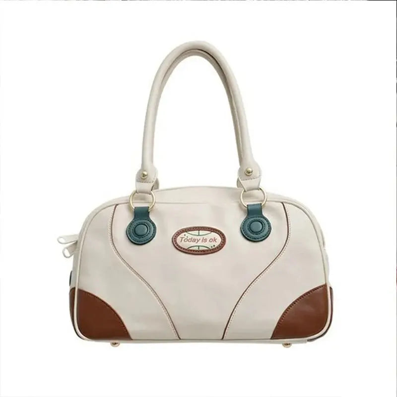 Large Capacity Handbag Niche Bowling Splice Bag Women Purse and Handbags