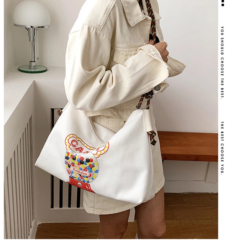 Large Capacity Crossbody Bags for Women Canvas Shoulder Bag Handbags
