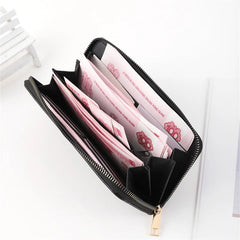Love Wallet Unisex Casual Long Clutch Bag Pu Leather Embroidery Senior Wallet
