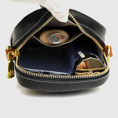 Women's Leather Casual Tote Shoulder Bag - Phone Sling Bag