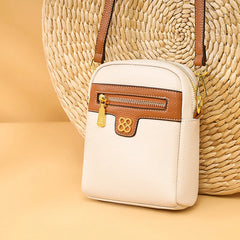 Women's Leather Casual Tote Shoulder Bag - Phone Sling Bag