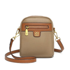 Women's Leather Casual Tote Shoulder Bag - Phone Sling Bag