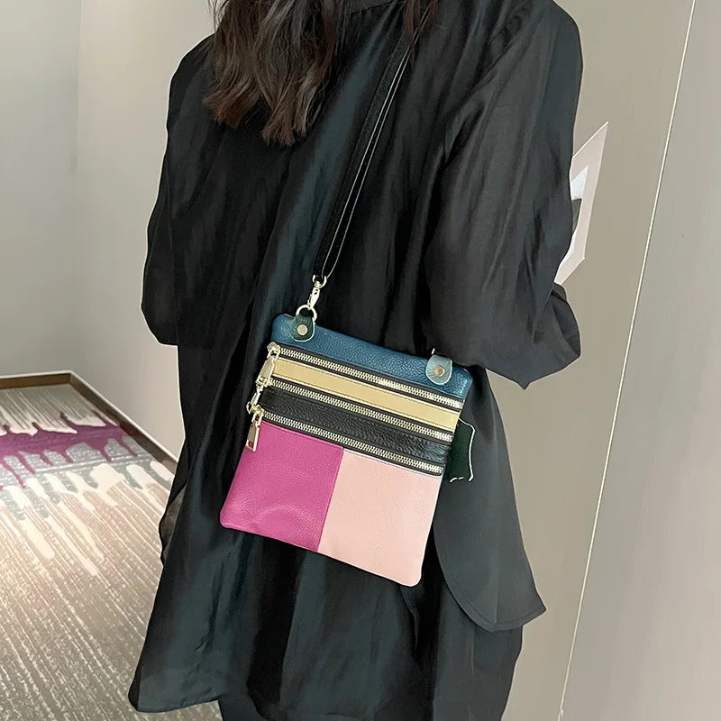 Messenger Sling Handbags Women'S Leather Small Casual Vintage Shoulder Bags