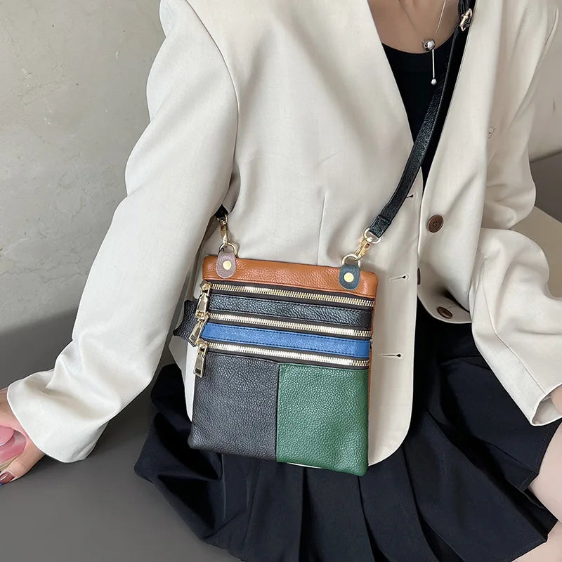 Messenger Sling Handbags Women'S Leather Small Casual Vintage Shoulder Bags
