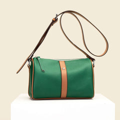 Panelled Crossbody Bag Leather Casual Lady Shoulder Messenger